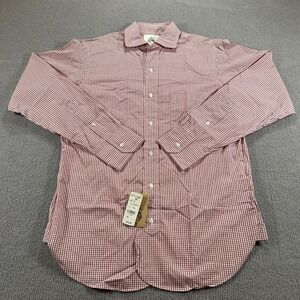 Brooks Brothers Black Fleece Shirt Size BB2 Size Medium‎ Micro Plaid NWT